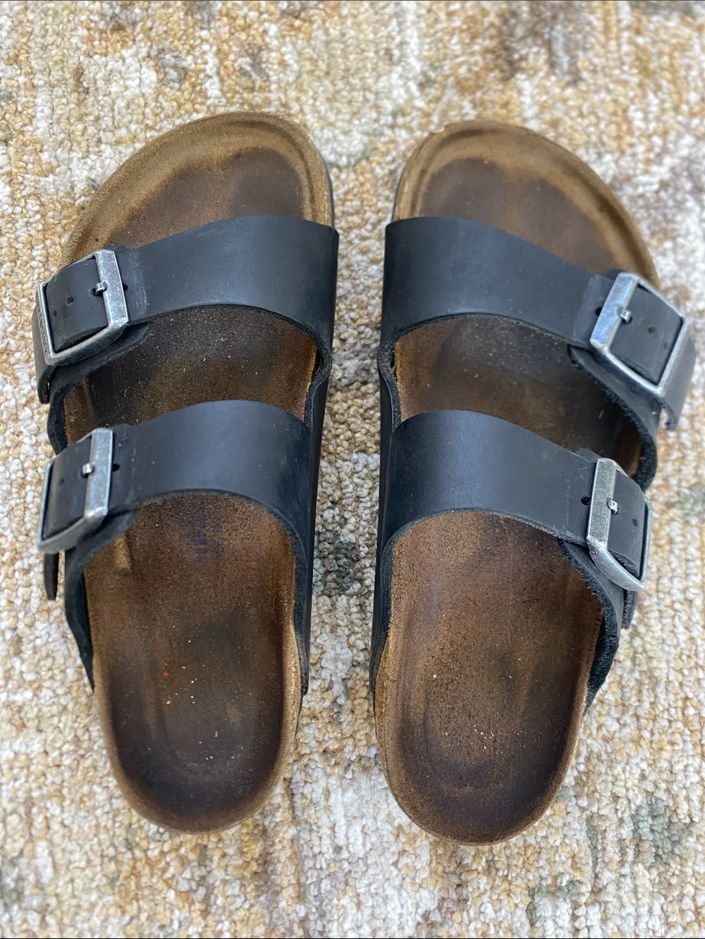 Birkenstock Black Two-Strap Women's Sandals with Buckles